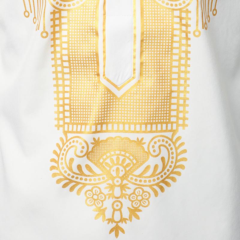 Men's Casual African Style Long Sleeve Print Shirt