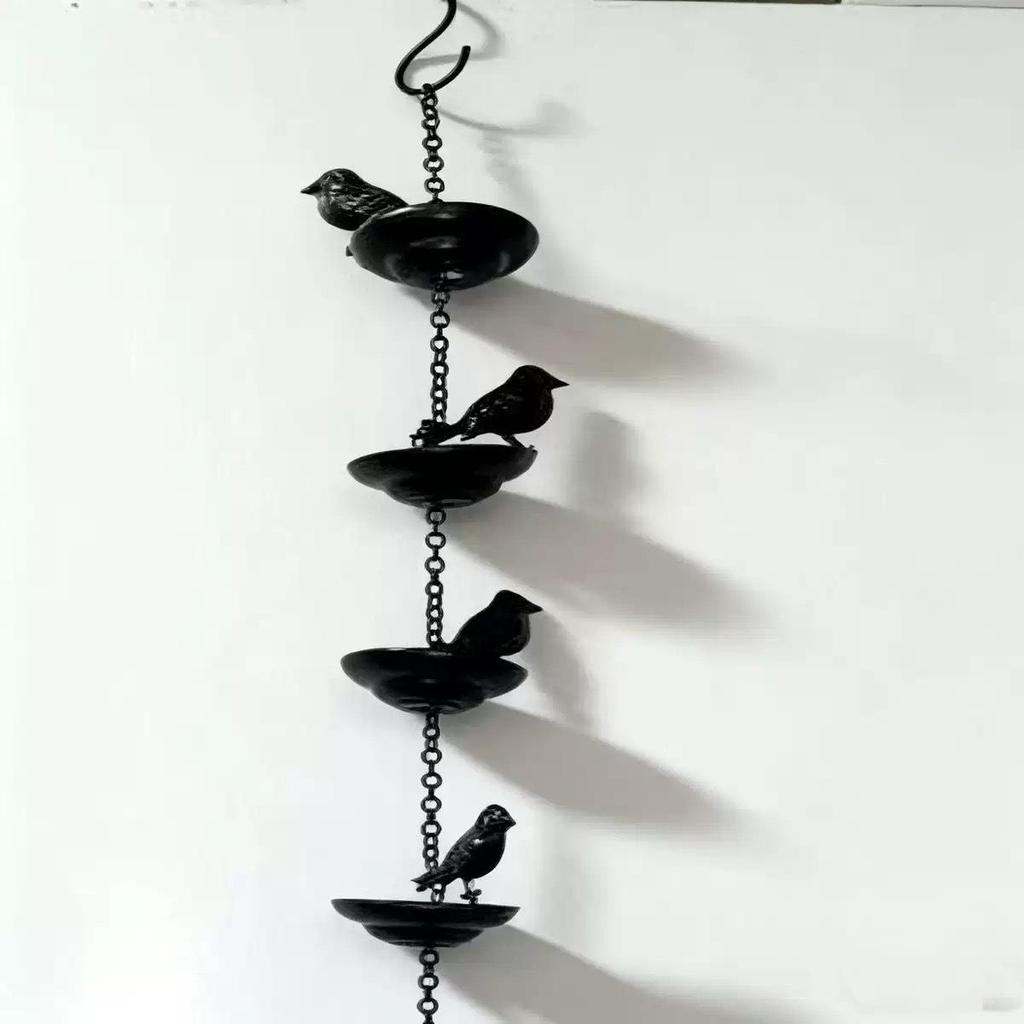 Cross-border Best-selling Bird Rain Chain: Courtyard Decoration & Wind Chime Metal Crafts