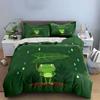 Frog Themed Rainy Day Decor Set Soft Comfortable Duvet Cover Bedding Set Included 1*Duvet Cover & 2*Pillowcases, Gift