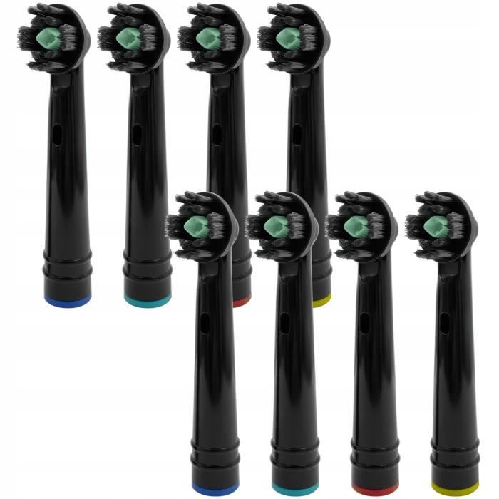 Têtes de brosse à dents - Oral-B Compatible - PolishClean EB18 - Charbon actif - Blanchiment dents - 8 pièces