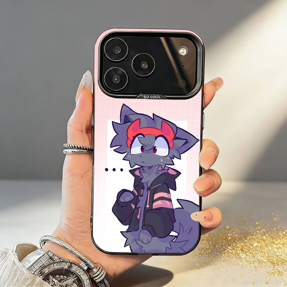 1PC Cute B-Boykisser Phone Case For iPhone17,16,15,14,13,12,11,Pro,MAX Gray Matte Silicone Black Cover