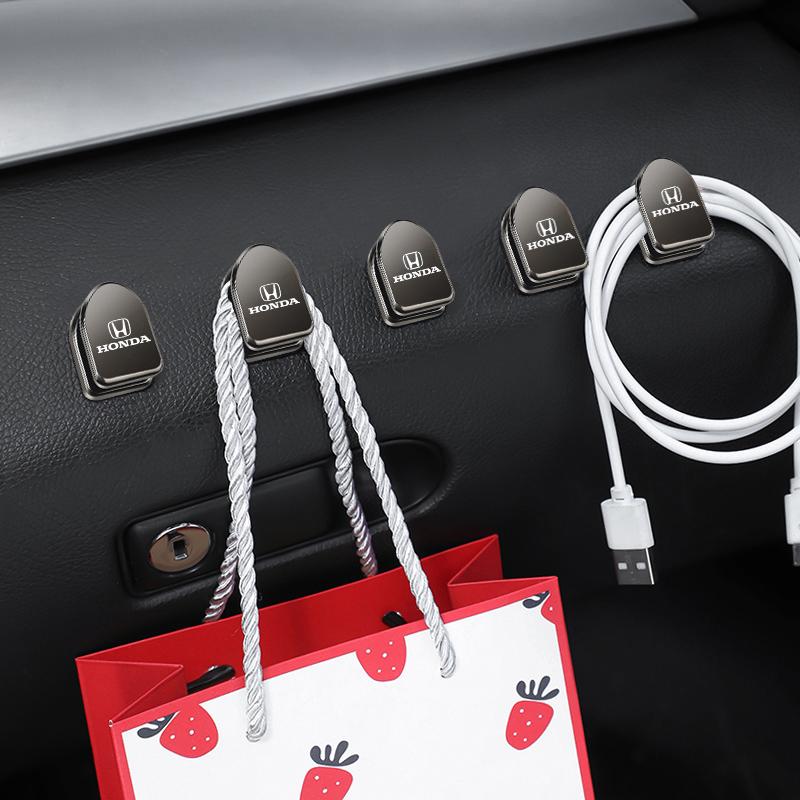 2Pcs Car Mini Metal Storage Hook Auto Accessories For Honda Civic Accord Crosstour Spirior Odyssey Avancier UR-V Sienna Elysion