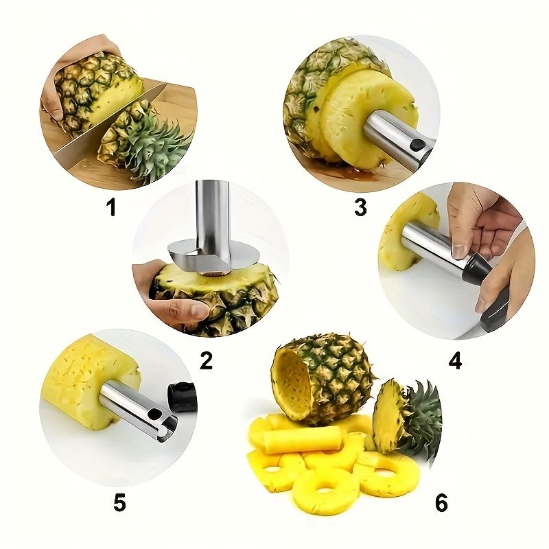 A Stainless Steel Pineapple Corer and Slicer That Is Ergonomically Designed for Comfort. This Multifunctional Tool Is Great for Removing Cores