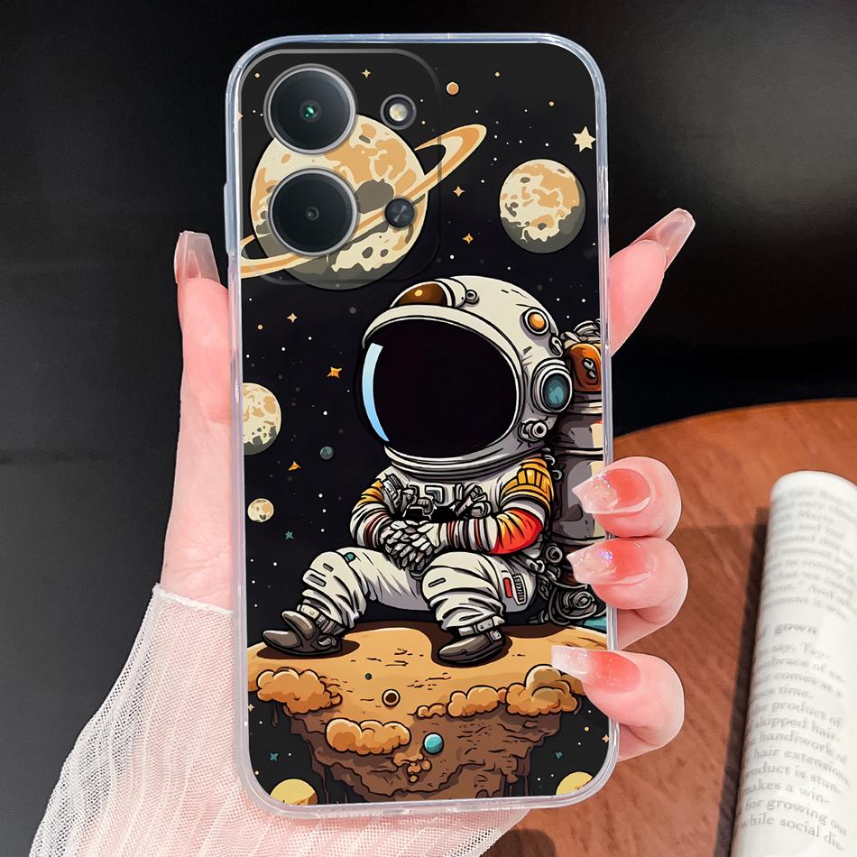 Case For Poco C85 C75 C65 C55 Ocean Fish Transparent Phone Back Cover For POCO C 75 Soft TPU Silicone Lightweight Protectors
