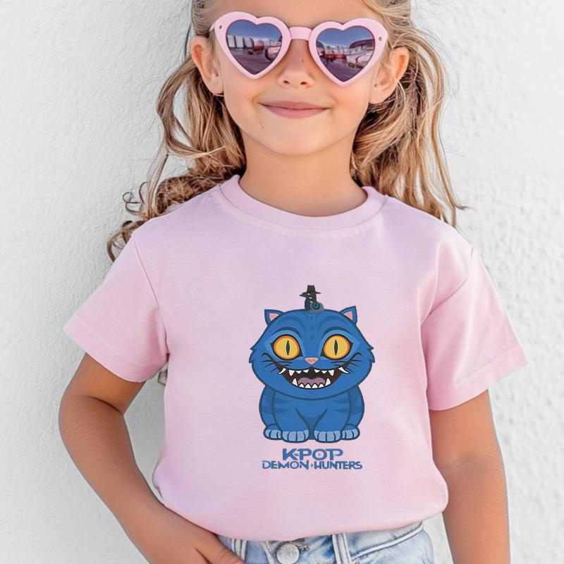 Kpop Korean Wave Witch Hunt printed T-shirt short sleeved children's clothing