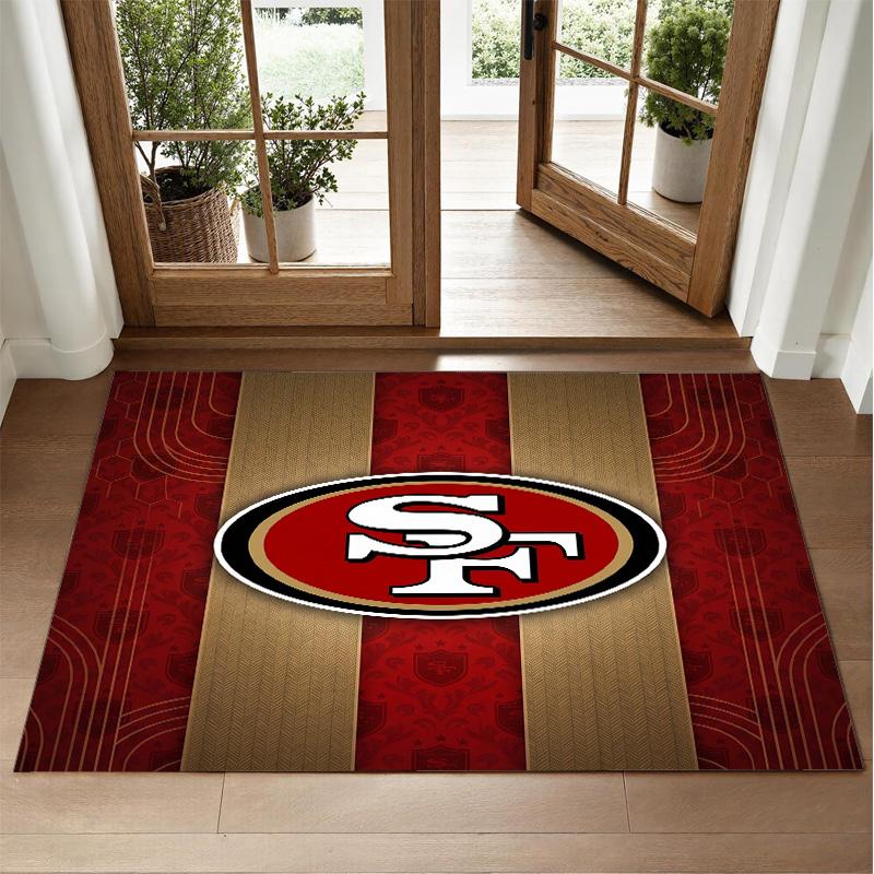 San Francisco 49ers Design Kristall-Samt-Teppich Weiche Dekorationsmatte für Schlafzimmer Eingang