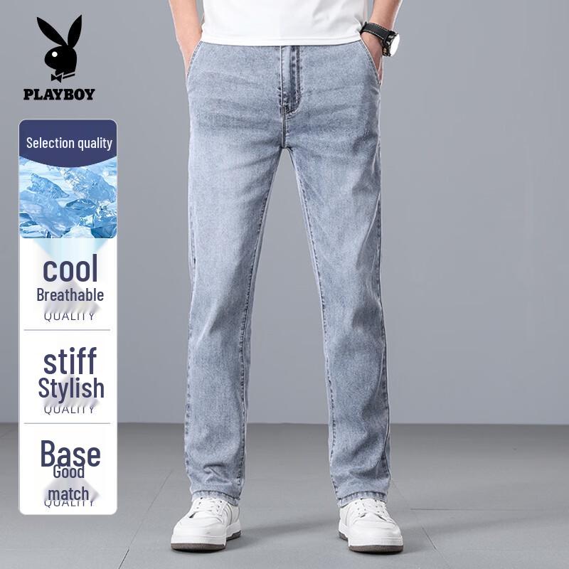 Playboy Men s Relaxed Straight-Leg Business Casual Jeans 29