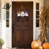 Black Orange Party Props Halloween Ghost Door Sign Cute Ghosts Wooden Hanging Wreath Rustic Happy Witch Broom Bat Sign Welcome for Home Wall