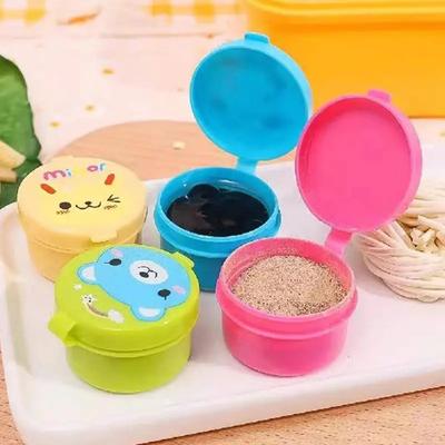 4pcs Mini Seasoning Sauce Dispensing Bottle Portable Ketchup Salad Dressing Container for Bento Lunch Box Kitchen Accessories