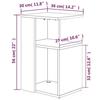 VidaXL Side Table Smoked Oak 36x30x56 Cm Engineered Wood 815189