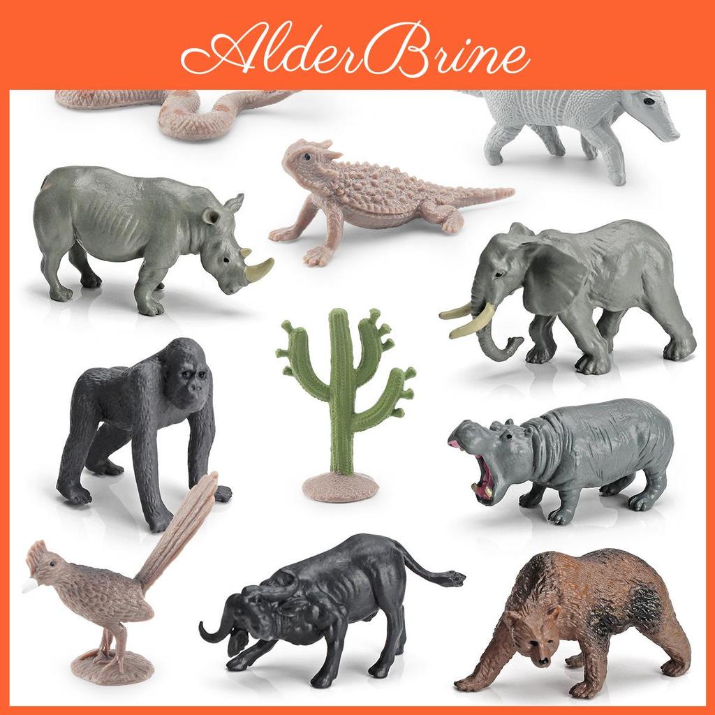 Figurines Répliques Caméléon Éléphant Lion Matériau PVC Pour l'Apprentissage des Enfants et Décoration pour Passionnés de Nature