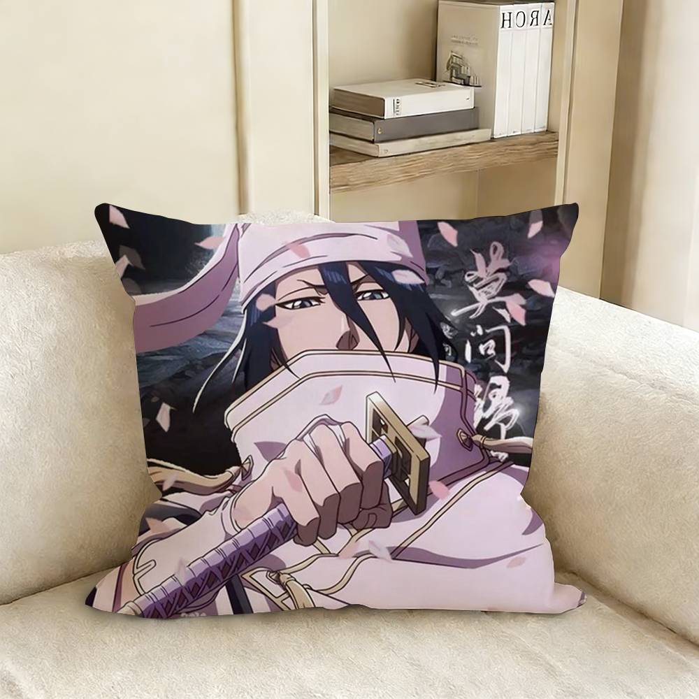 BBleach Anime KKuchiki Byakuya Various Sizes Square Pillow Case For Car Home Bedchamber Decor