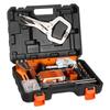 Pocket Hole Jig Kit, 12.7 to 38.1 mm Adjustable, Jig Pocket Hole System with Toolcase, C-Clamp, Step Drill, Hex Wrench, Drill Stop Ring, Square Drive