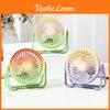 New Mini Usb Fan Color Changing Portable Desktop Fan With Built-in Battery Ideal For Students Dormitories Characters)