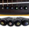 6-Pack Acoustic Guitar Ebony Saddle, String Pegs + Peg Remover