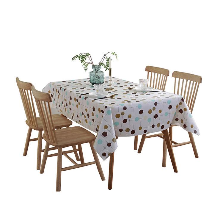 Nordische Hitzebeständige Ölbeständige PVC-Tischdecke - Schlicht, Waschfrei, Vliesstoff-Design