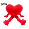 Desktop Rose Decor Heart Ornament, 3D Printed Red Pen Holder Storage Ornament with Movable Joints, Figure for Valentine Day