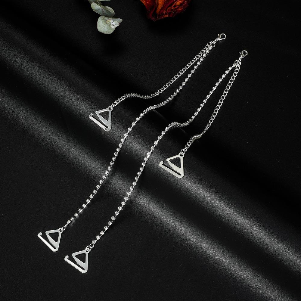 Non-Slip Rhinestone Bra Straps Removable Adjustable Underwear Shoulder Strap Decorative Sexy Off-the-shoulder