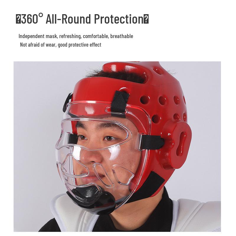 Taekwondo & Karate Headgear Face Protector for Adults & Kids - Combat & Sanda Gear, Anti-Collision Protection