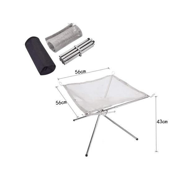 Disassemble Garden Backyard Heating Mesh Stainless Steel Outdoor Camping Campfire Fire Rack Foldable Mesh Fire Pit Bbq Tools