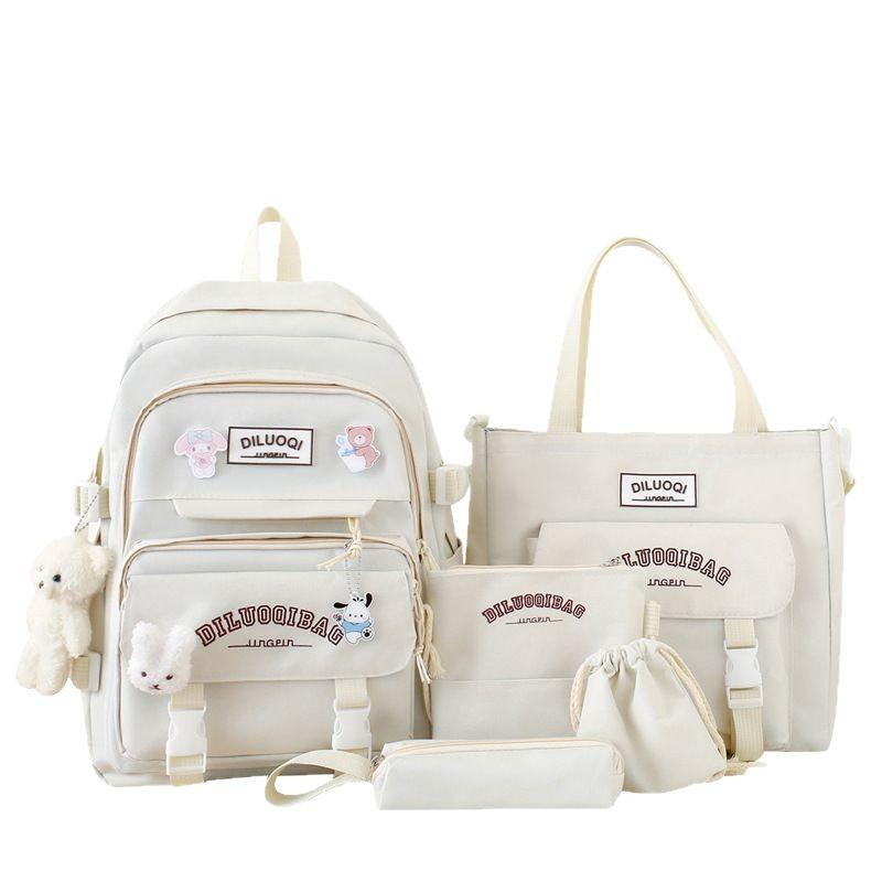 Children's Schoolbags  Elementary School Girls  Junior High School Students  Five Piece School Backpacks