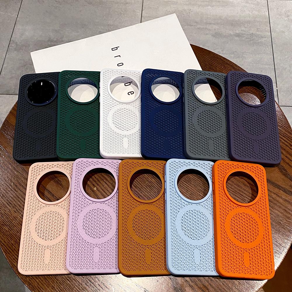 Cooling Heat Dissipation Mesh Magnetic For Magsafe Case For Huawei Magic 7 Pro Matte Shockproof Wireless Charging Hard Cover