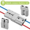 8 Pcs 50 Amp Batteries Quick Connector With 10/12 Awg 10-12 Gauge Battery Quick Connector Wire Harness Plug Kit Cables Connect Disconnect Plug For