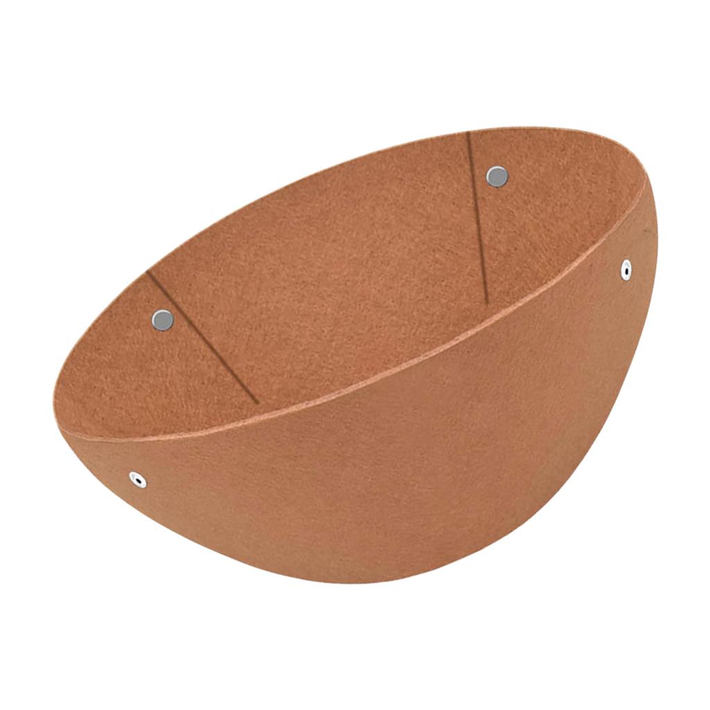 Pack Of 3 Felt Hanging Basket Liners Coconut Fiber Replacement Bird Proof Round Planters Inserts For Flowers Herbs Vines