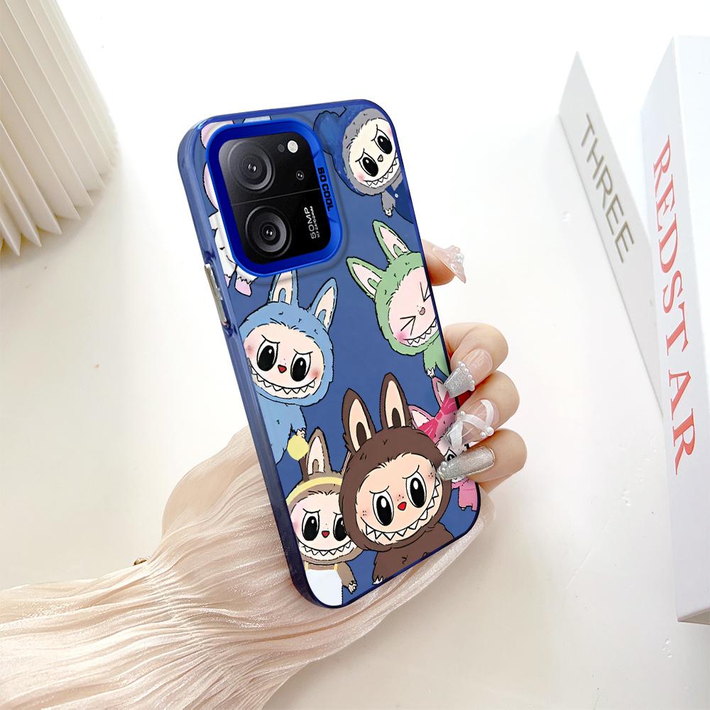 Malovaný vzor barevný stříbrný oboustranný pevný kryt odolný proti pádu proti pádu pro Xiaomi Redmi Poco