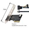 NFHK U.2 SFF-8639 NVMe PCIe SSD Cable and PCI-E 3.0 4.0~SFF-8654 SAS Card Adapter