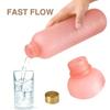 1L Large Capacity Water Bottle Copper Lid Plastic Water Cup with Time Marker Outdoor Sports Cycling Bicycle Bottle Student Cup