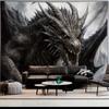 Mighty Black Dragon Tapestry - Perfect Home Decoration, Adding Fantasy and Power To Your Living Space