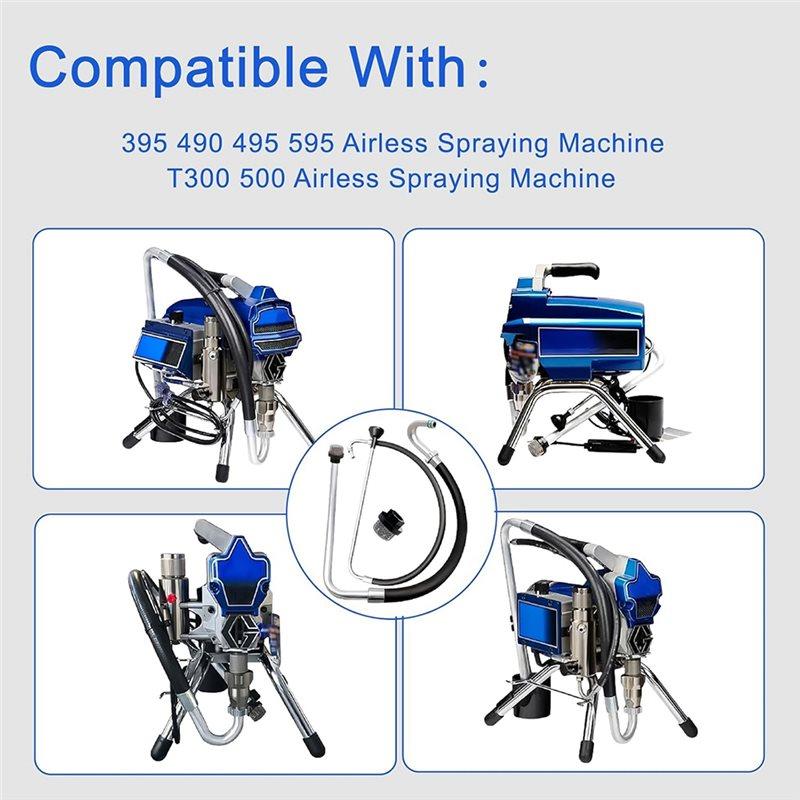 ABJI-Spray Paint Machine Compatible Stainless Steel Suction Hose Fit For Graco 390 395 490 495 595 And Tongshan T300 500