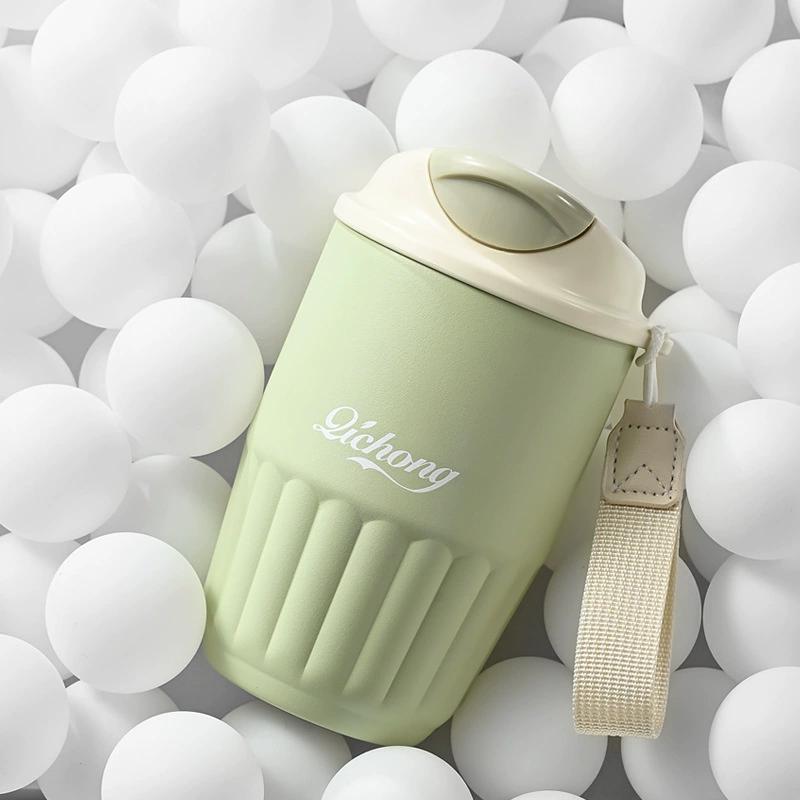 410ml Ceramic Liner Hot Water Bottle Coffee Cup Double Wall Stainless Steel Vacuum Insulated Hot Water Bottle for Coffee Thermal Mug Tumbler Gift