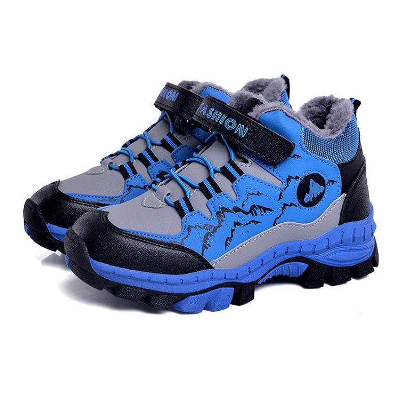 Boys' Non-Slip Winter Hiking Boots - Warm Outdoor Sports Footwear for Kids