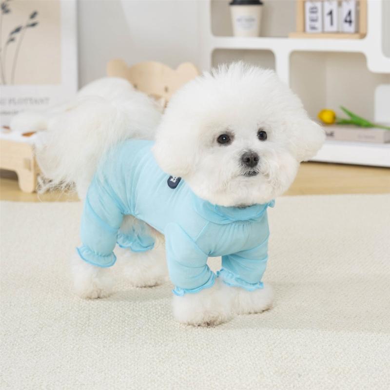 Dog Cats Sunscreens Jumpsuits Light Weight Comfortable Regulable Pet Bodysuits Cool Feeling for Travel Hiking Camping