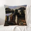 E-Edvard M-Munch Anxiety Cushion Cover Summer Coolness Linen Fabric Double-Sided Printing Pillow Case Sofa Home Decor Gift