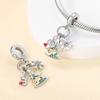 Lucky Snowflake Charm Bead Charms Compatible With 3mm Authentic Bracelets Copper Glitter Christmas Tree Crystal Ball Penguins Charm Bead Charms