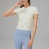 Lu Yoga Fitness Women's Slim Quick-Dry Short-Sleeve T-Shirt for Running