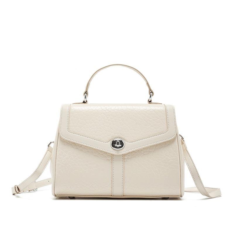 New bubble first layer cowhide women s shoulder crossbody simple fashion bag classic portable multi-compartment soft leather