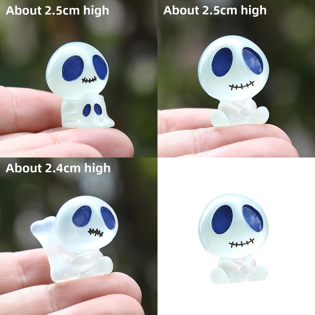 Resin Ghost Miniature Figurine With Glow Effect For Diy Micro Landscapes And Home Decor Enthusiasts