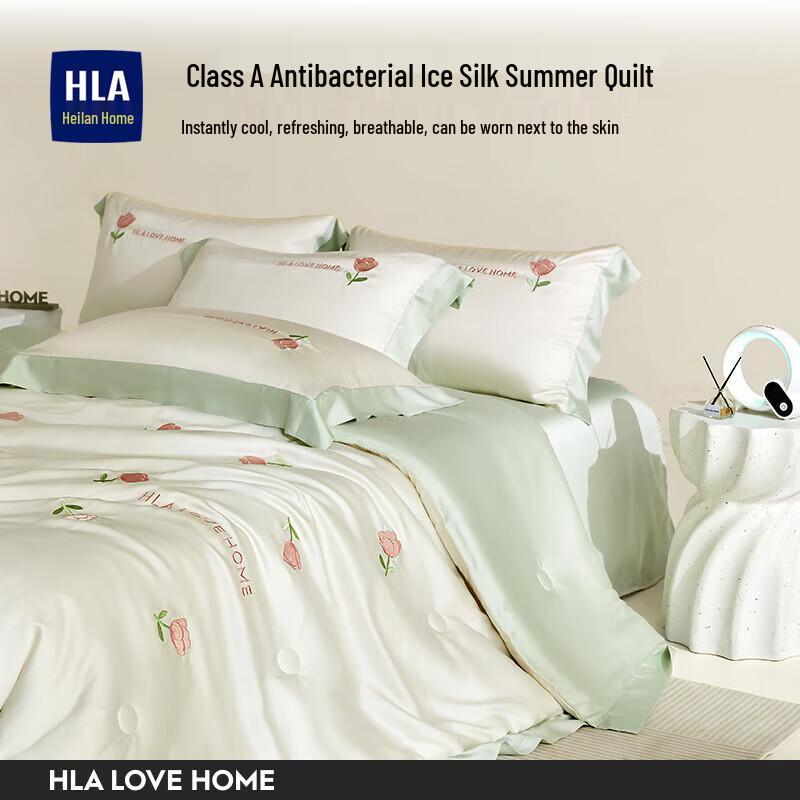 

HLA Floral Machine Washable Summer Quilt Set