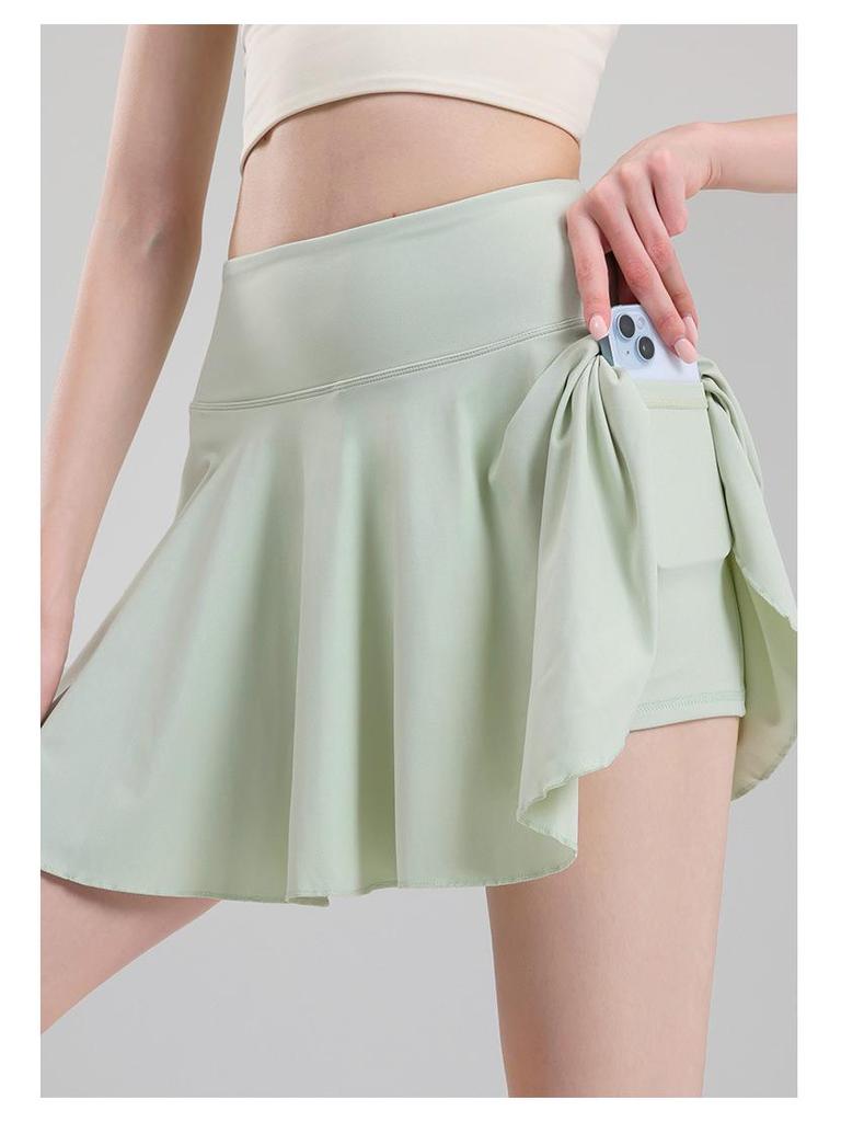 Women's Pleated Tennis Skirt - Quick-Drying, Anti-Exposure, Suitable for Yoga, Badminton, Running, and Fitness