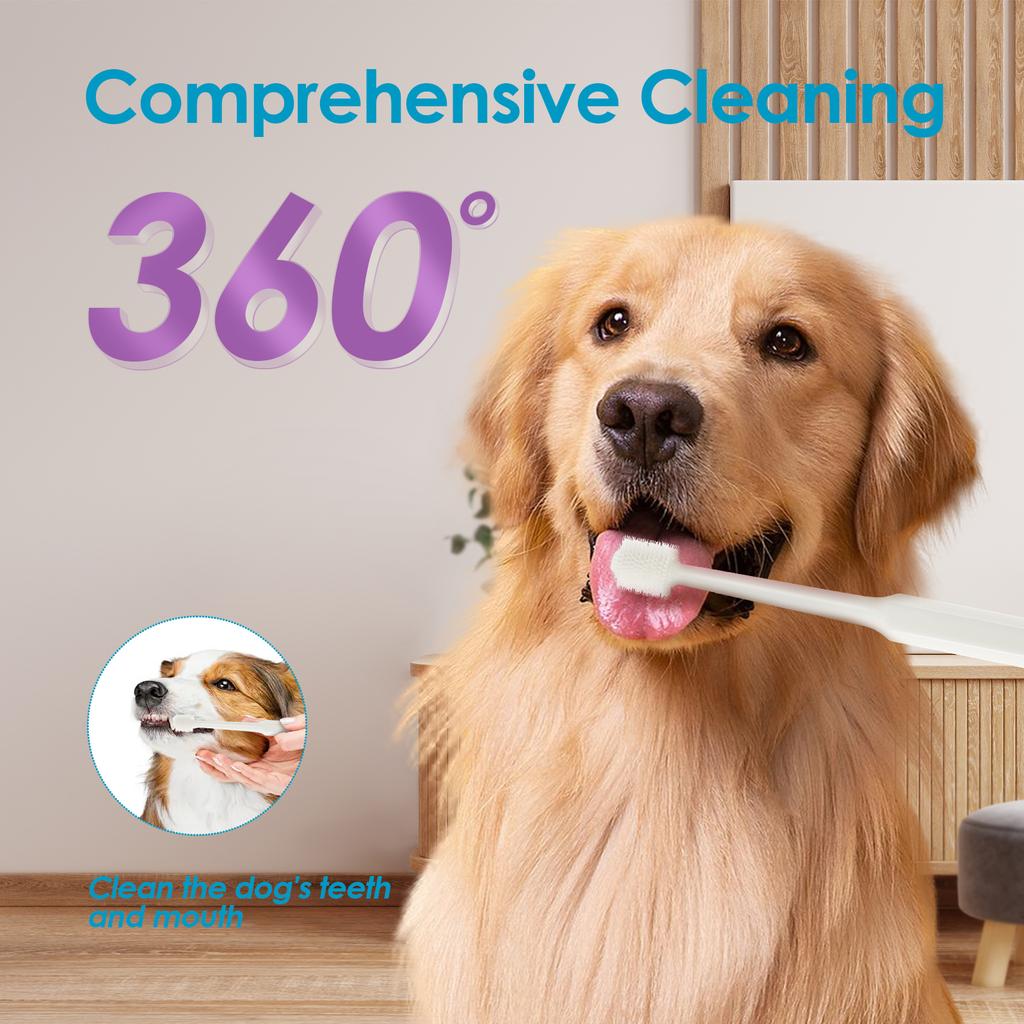 Puzzle Dog Slow Feeder Bowl with Toothbrush Set 3 Layer Pet Slow Eating Anti-choking for Large Medium Small Dogs Feeder Bowl