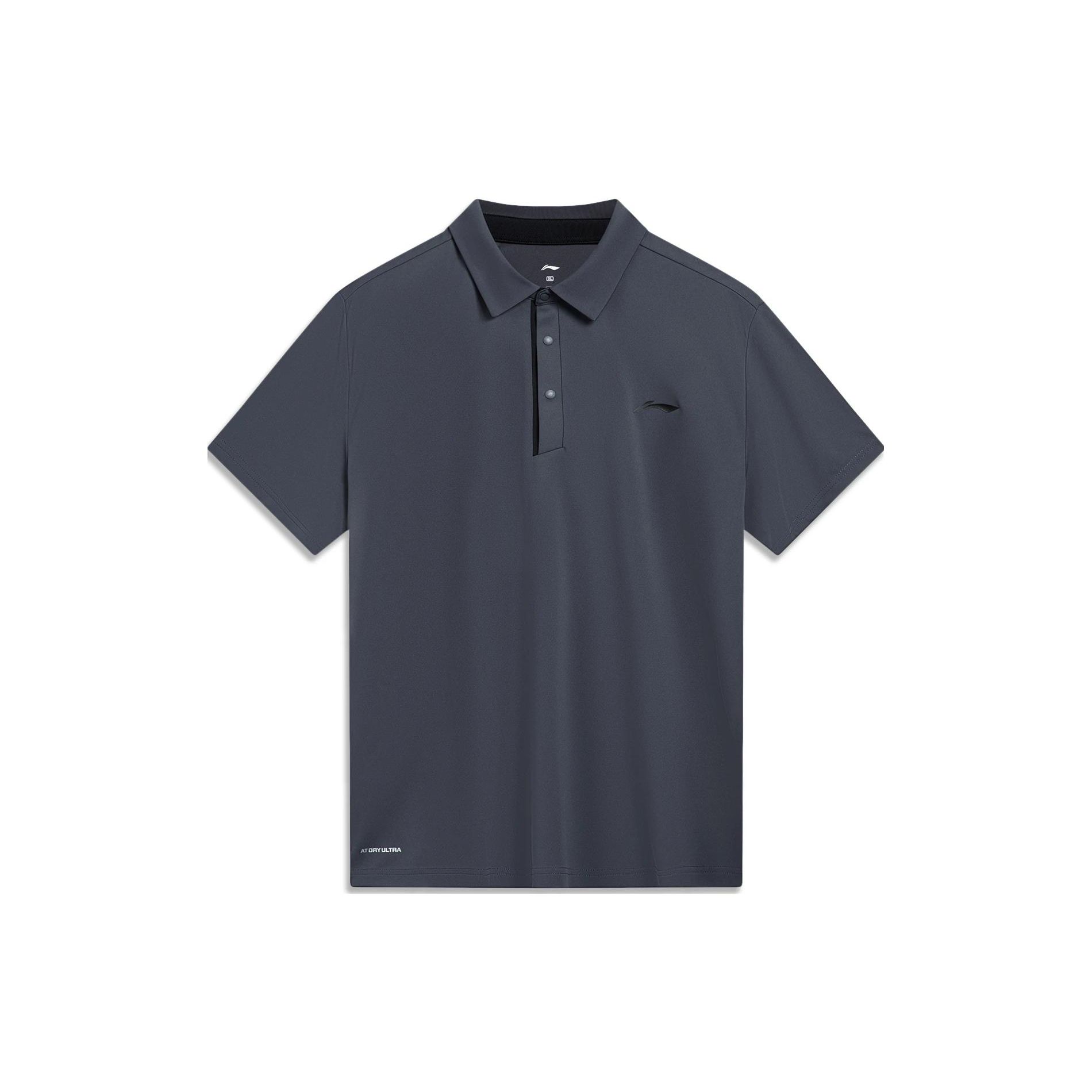 Li-Ning Training Series Short-Sleeve Polo Shirt Dark Grey Men APLT031-4 M