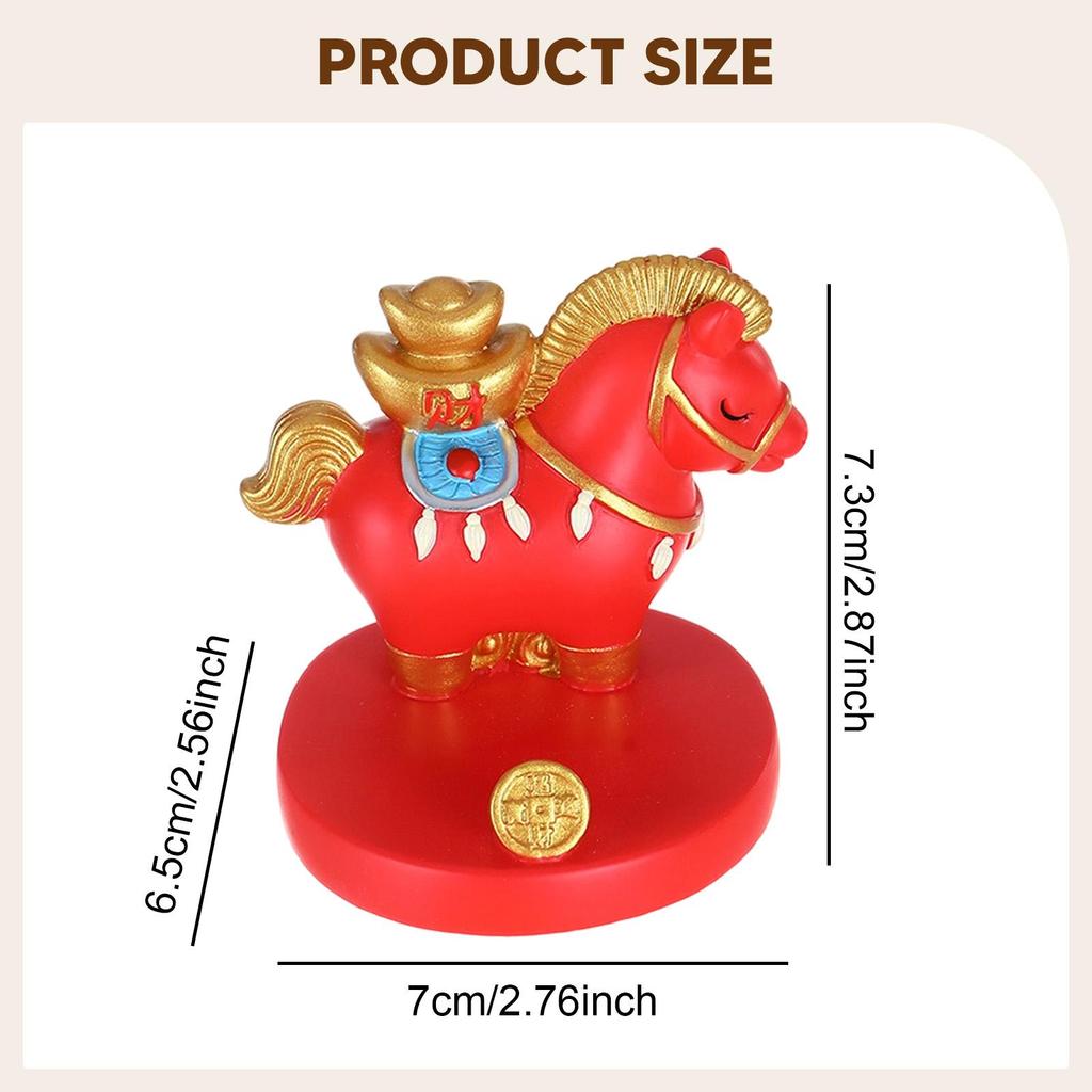 2026 Chinese Horse New Year Decorations Tabletop Ornament Doll Horse Statue for Bedroom