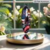 2D Flat, 1pc Circular Aluminum Decorative Plaque, Celebrating The 250Th Anniversary of America with a Patriotic Eagle & American Landmarks Design