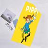 1pc Pippi Longstocking2 Beach Towel, Beach and Seaside Swimming Pool Equipment, Fashion Pattern, Rectangular, Travel Essentials