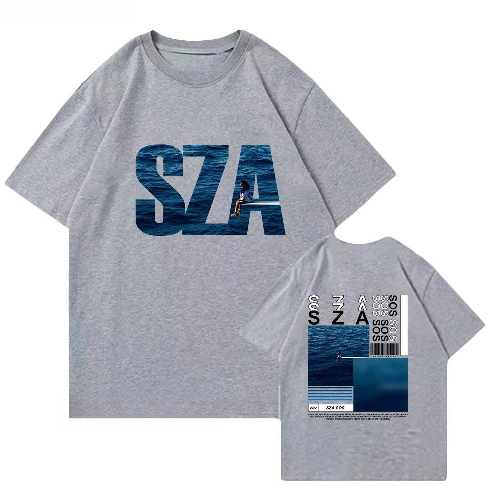 SZA SOS Tshirts Punk Hip Hop Anime Shirt Fashion Manga Tshirt pure Cotton Women Clothing Graphic Men Tees Comfortable Clothes