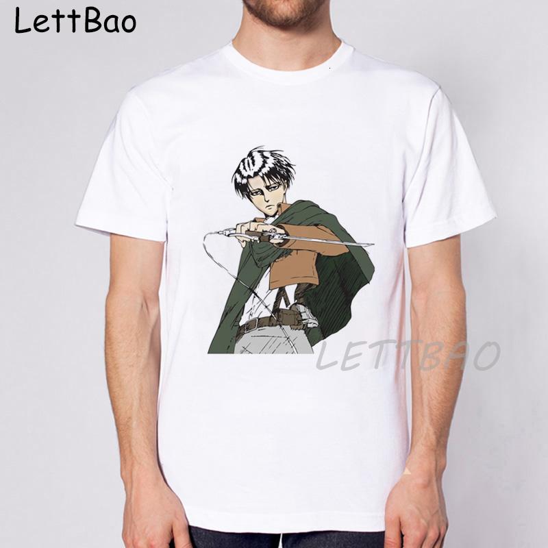 Fashion Japanese Anime Attack On Titan T Shirt Men Funny Cartoon Cool T Shirt Summer Casual